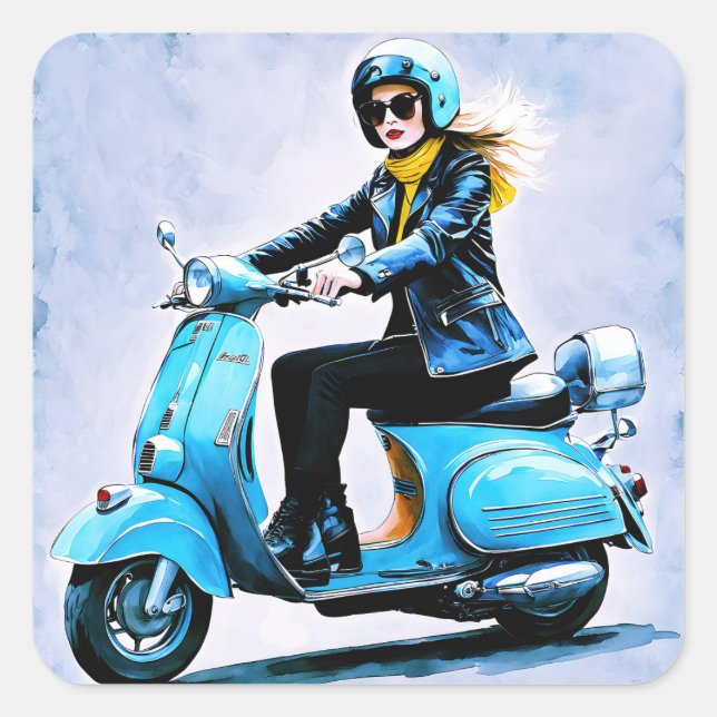 “Fiamma”  “Corsa Elegante” – Elegant Ride     Square Sticker (Front)