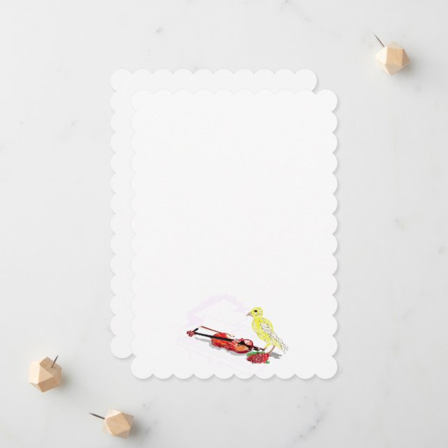 Fiançailles de carte Faire-part plat (Devant/Arrière en situation)