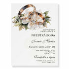 Fiançailles floral blanc anneaux Mariage espagnol 