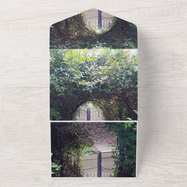 Fiançailles Invitation Porte Wood (Dehors)