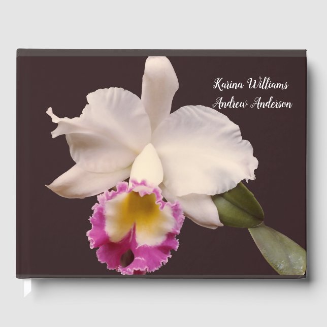 Fiançailles mariage Orchidée Livre d'invité (Recto)