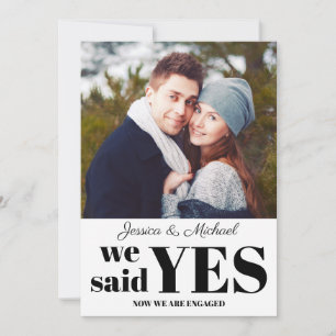 Fiançailles photo moderne Faire-part