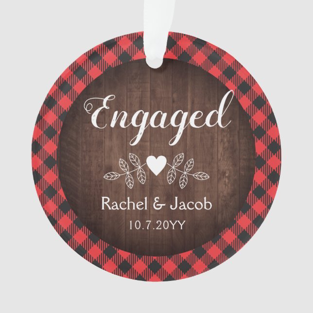 Fiançailles rustique Red Buffalo Plaid (devant)
