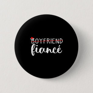 Fiance Fiancee Engaged Couples Matching Christmas 2 Inch Round Button