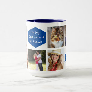 Fiancé Photo Template Collage Keepsake Mug