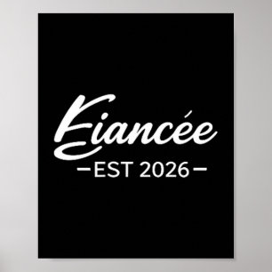 Fiancee 2026 Engaged Future Wife Wedding Poster