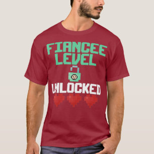 Fiancee Gifts Level Unlocked Wife Bride Engaged T-Shirt