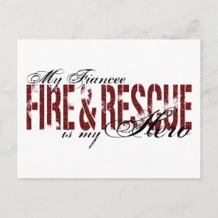 Fiancee Hero - Fire & Rescue Postcard