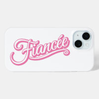 Fiancee pink/white on white