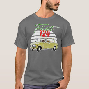 Fiat 124 Retro Italian  Lover Gift Design T-Shirt