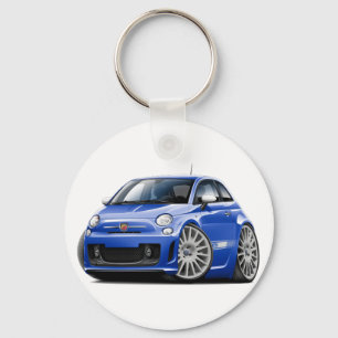 Fiat 500 Abarth Blue Car Keychain