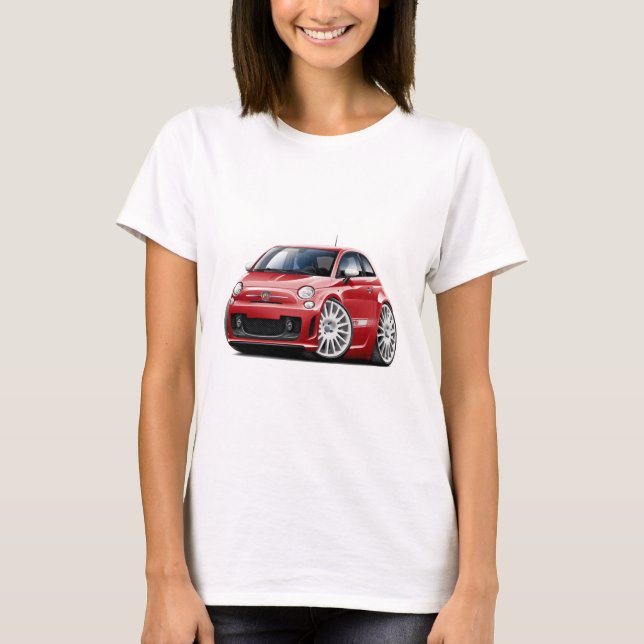 Fiat 500 Abarth Red Car T-Shirt (Front)