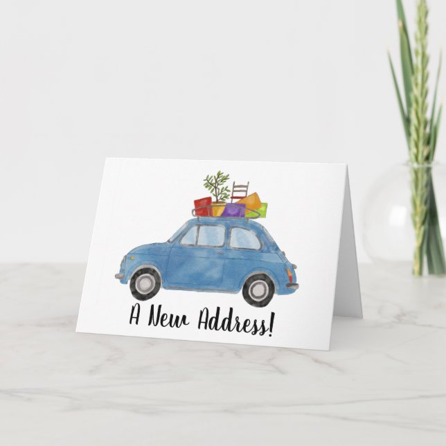 Fiat 500 avec des trucs Nouvelle carte d'adresse (Devant)