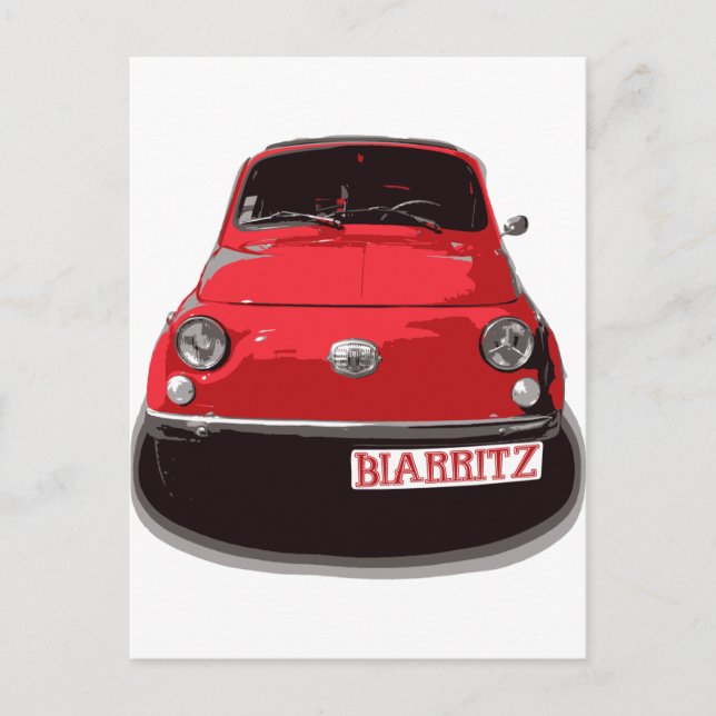Fiat 500 Biarritz Postcard (Front)