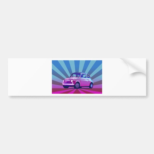 Fiat 500 Bunt Bumper Sticker (Front)