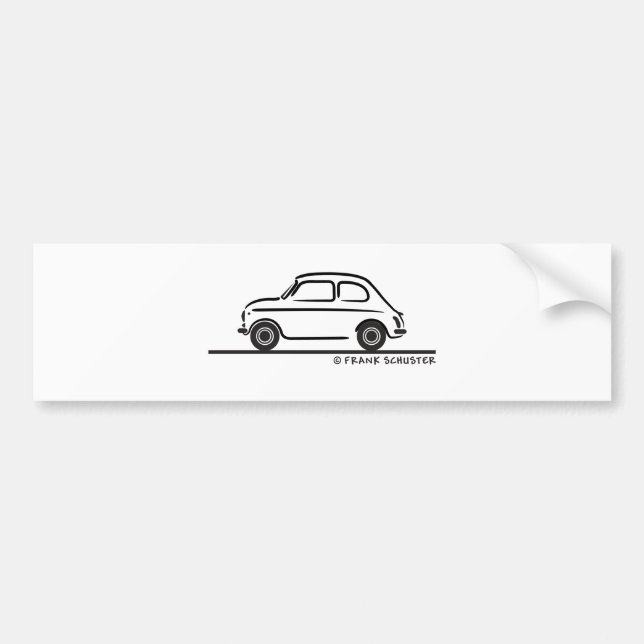 Fiat 500 Cinquecento Bumper Sticker (Front)