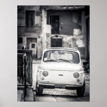 Fiat 500, Cinquecento, in Italy Poster
