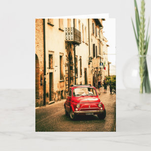 Fiat 500 Cinquecento in Umbria, Italy Card