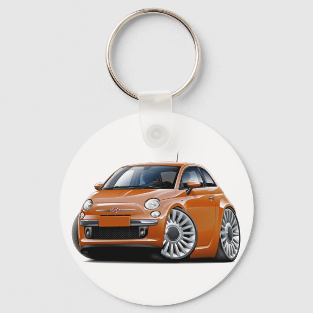 Fiat 500 Copper Car Keychain (Front)