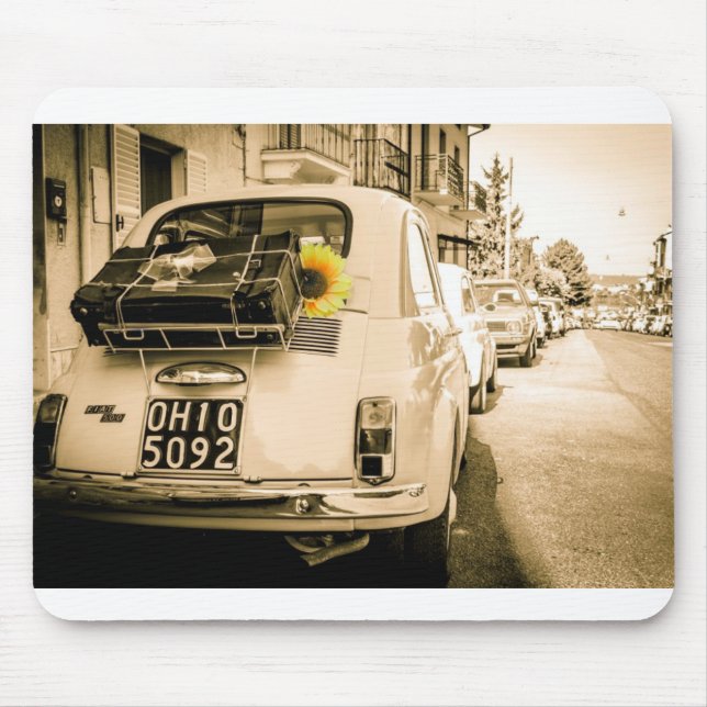 Fiat 500 en Italie, tapis de souris de conception (Devant)