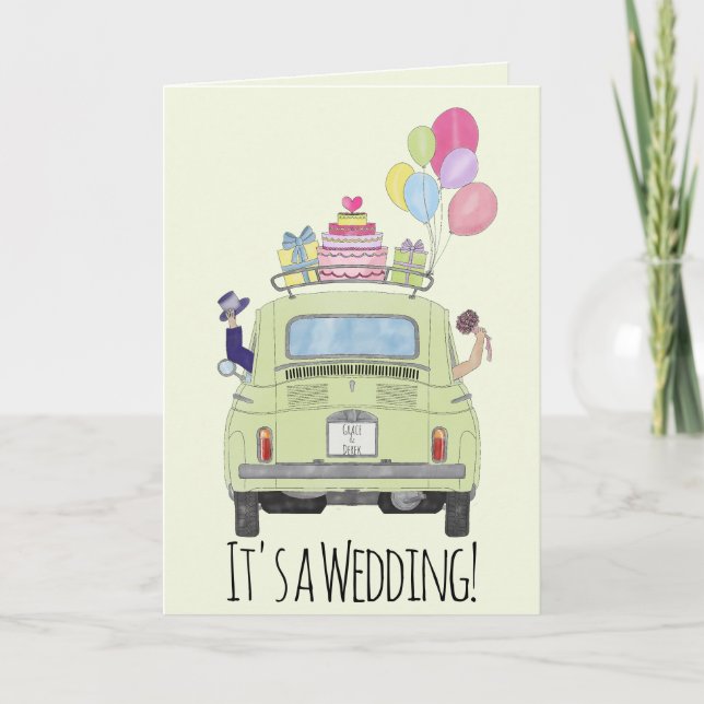Fiat 500 Faire-part de mariage (Devant)