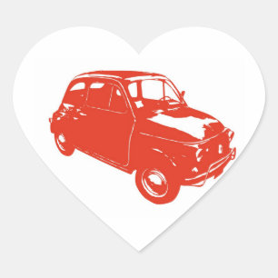 Fiat 500 heart sticker