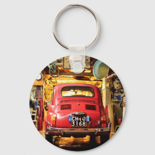 Fiat 500 in Italy Keychain
