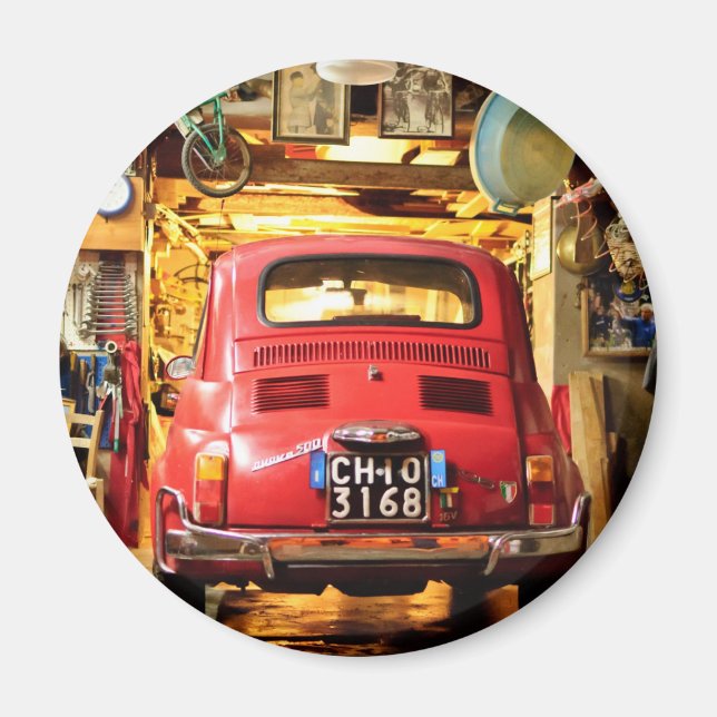 Fiat 500 in Italy Magnet (Front)