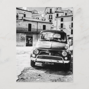 Fiat 500 in Italy retro travel gifts Postcard