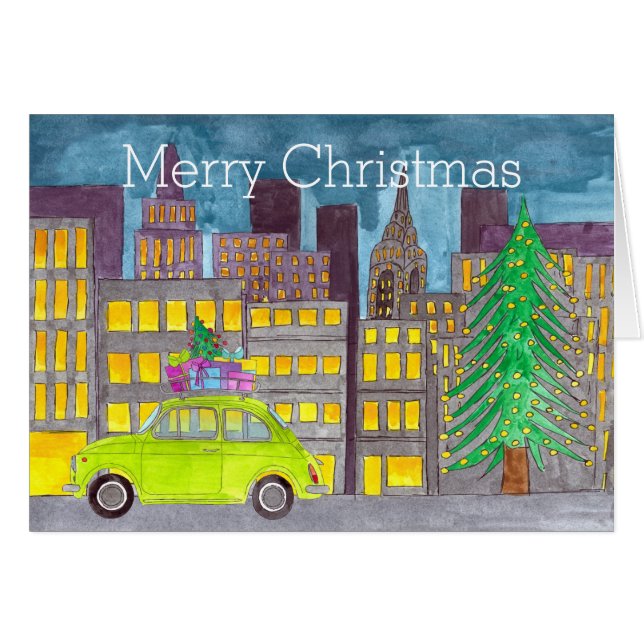 Fiat 500 in the City Customizable  (Front Horizontal)