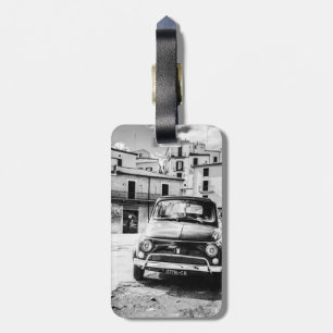 Fiat 500 Luggage tag, classic Italian Car Tag