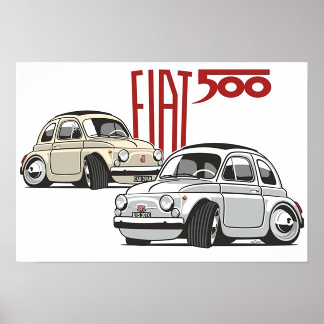 Fiat 500 personalized for Olivia Poster (Front)