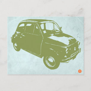 Fiat 500 postcard