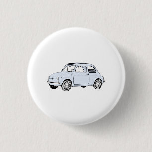 Fiat 500 Topolino 1 Inch Round Button