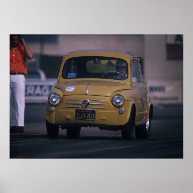 Fiat 600 - Little Giant Killer - Vintage Drag Poster (Front)