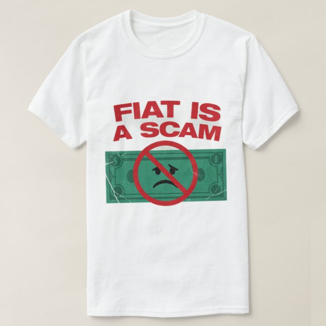 FIAT IS A SCAM - Bitcoin Men's T-Shirt (Design Front)
