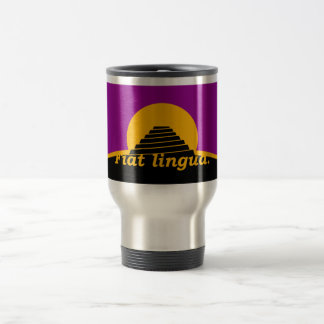Fiat Lingua sur la tasse de voyage de drapeau