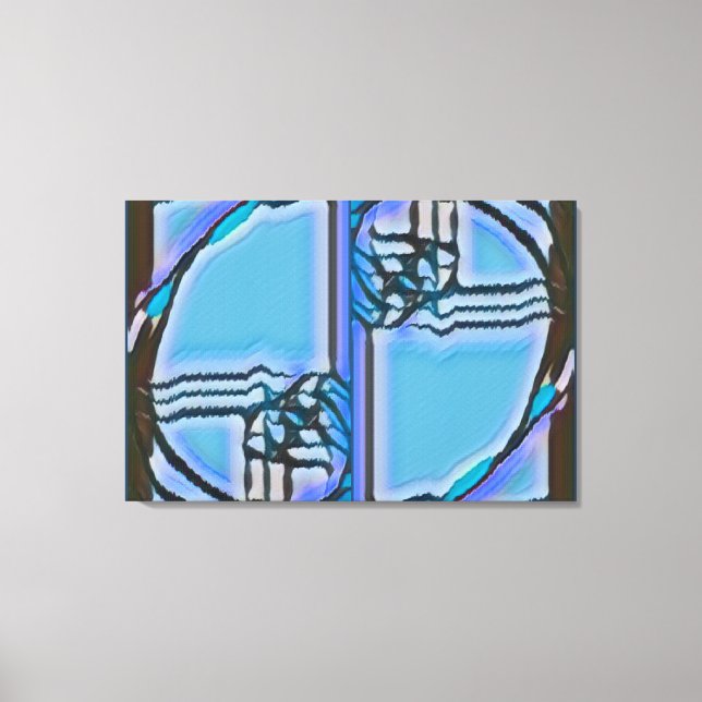 FIB 369 | The Blues, Fibonacci Canvas Print (Front)