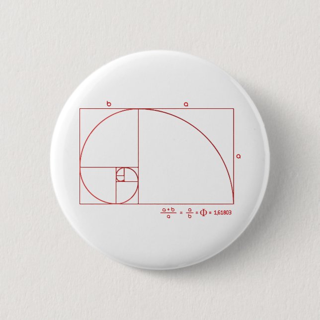 Fibonacci 2 Inch Round Button (Front)