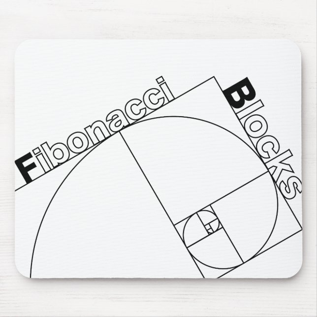 Fibonacci_Blocks Mouse Pad (Front)