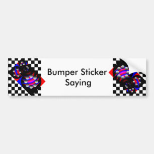 Fibonacci 'Fish Black' by Kenneth Yoncich Bumper Sticker
