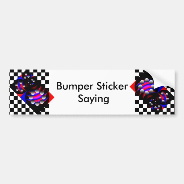 Fibonacci 'Fish Black' by Kenneth Yoncich Bumper Sticker (Front)