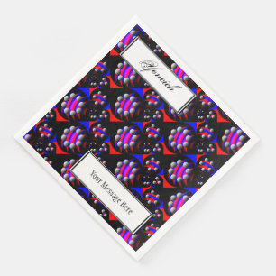 Fibonacci 'Fish Black' by Kenneth Yoncich Napkin