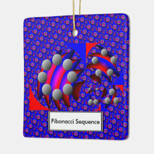 Fibonacci 'Fish' by Kenneth Yoncich Ceramic Ornament