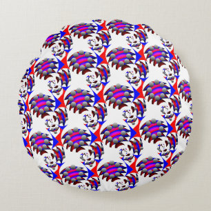 Fibonacci 'Fish' by Kenneth Yoncich Round Pillow