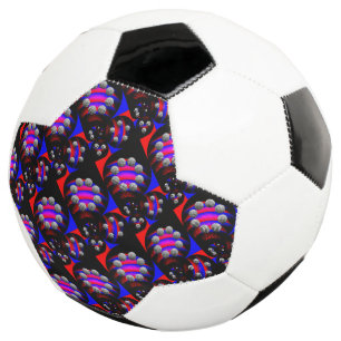 Fibonacci 'Fish Chequered Black' by Kenneth Yoncic Soccer Ball