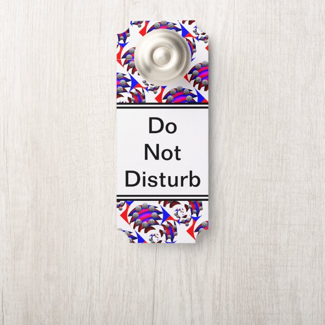 Fibonacci 'Fish Chequered' by Kenneth Yoncich Door Hanger (On Knob)