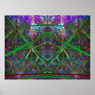 Fibonacci Geometric Space Poster