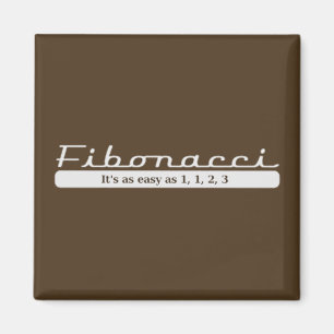 fibonacci... It's as easy as 1, 1, 2, 3 Magnet