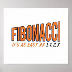Fibonacci It's as Easy as 1, 1, 2, 3 Poster